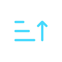 Sort blue vector icon