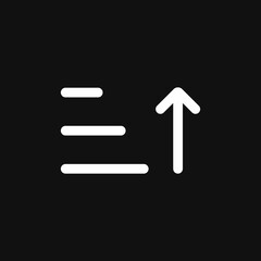 Sort icon on grey background