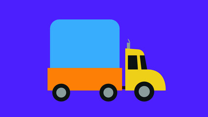 Truck with yellow cab