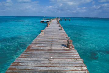 Fototapeta na wymiar Caribbean beaches in the Riviera Maya in the vicinity of Cancun in Quintana Roo in Mexico