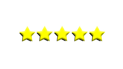 Five stars rating icon, illustration