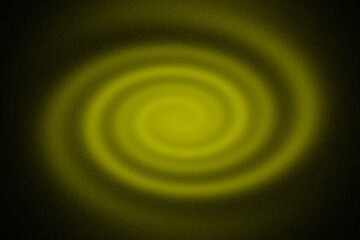 yellow spiral funnel on a dark background, abstraction