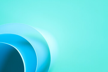 circular abstract shapes of bluish and greenish tones - 512293500