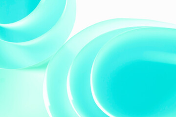 circular abstract shapes of aquamarine tones - 512293501