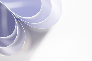 circular abstract shapes of violet tones on white background - 512293507