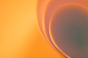 circular abstract shapes of orange tones - 512293509