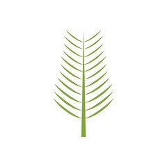 Palm tree leaf illustration logo template vector design