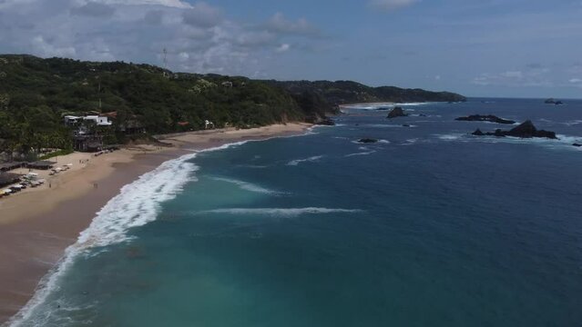 aerial view of the sea