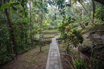 Garden in Pura Goa Gajah, Bali, Indonesia