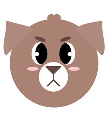 Cute Animal Vector Set Cute and friendly wild life with dogs. Cute funny animals and hand drawn collection of many char.