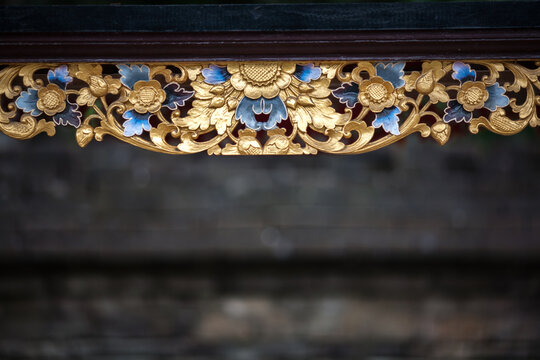 Elegant Ornament Decorative In Tirta Empul Temple, It's Famous For Holy Water Where Hindu People Go For Purification In Bali, Indonesia