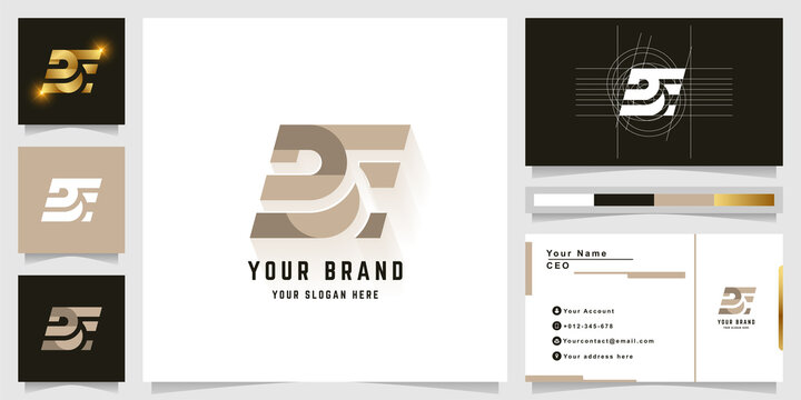 Letter BE or DBE monogram logo