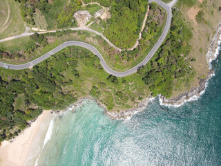 aerial view of river