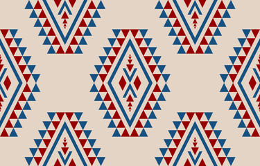 Beautiful ethnic tribal pattern art. Ethnic geometric seamless pattern. American, Mexican style. Design for background, wallpaper, illustration, fabric, clothing, carpet, textile, batik, embroidery.