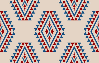 Beautiful ethnic tribal pattern art. Ethnic geometric seamless pattern. American, Mexican style. Design for background, wallpaper, illustration, fabric, clothing, carpet, textile, batik, embroidery.