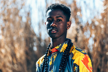 Black male model in traditional African attire