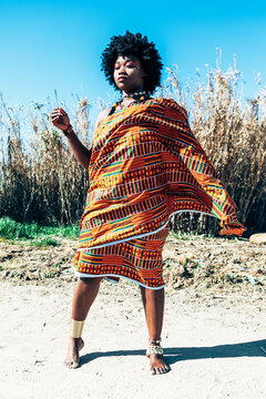 Black woman in traditional African attire