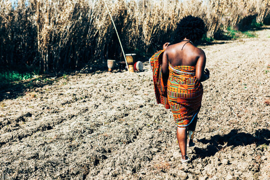 Black woman in traditional African attire