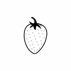strawberries leaves element vector icon illustration