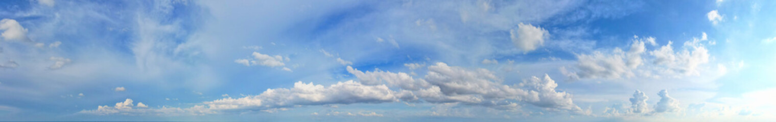 Beautiful panoramic sky and clouds, Cloudscape, Air clouds in the blue sky background. Abstract style for text and design.
