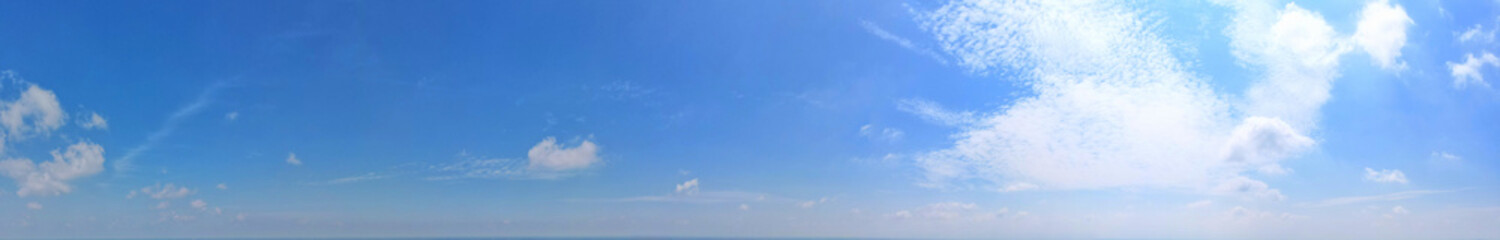 Beautiful panoramic sky and clouds, Cloudscape, Air clouds in the blue sky background. Abstract style for text and design.