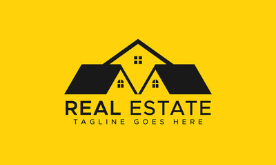 Modern Real Estate Building Logo Design Template