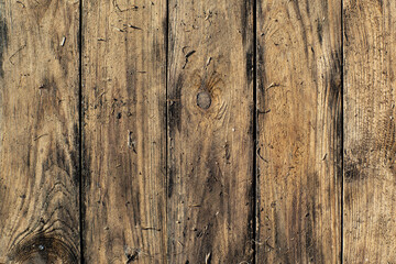 old brown boards shield grass