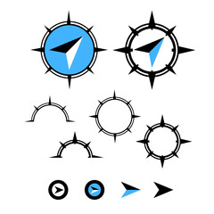 Compass logo illustration tool set - Vector