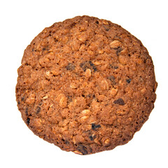 Cereal baked cookies isolated on the white background