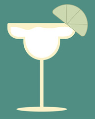 hand drawn alcoholic drink, cocktail. Summer holiday and beach party concept. Isolated vector icons.