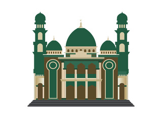 Islamic Element  Beautiful Mosque Design Premium Vector 

