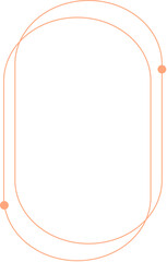 Aesthetic oval modern frame