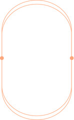 Aesthetic oval modern frame