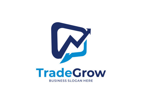 Creative logo trading business & finance arrow diagram market