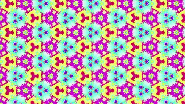 Psychedelic colorful rainbow kaleidoscope, blur motion in abstract background animation and new unique art style quality, joyful and cool dynamic video for VJ.