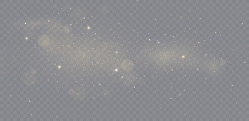 Vector light with star glitter. Magic effect. Background of light effects.Christmas dust.