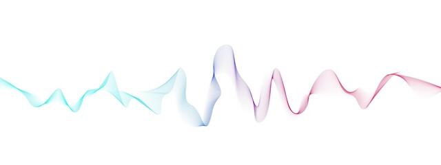 Vector color abstract wave symbol. Texture of chaotic lines. Energy flow. Music track. Heart rate. Background  presentation, screensaver, science, technology, social networks, business.