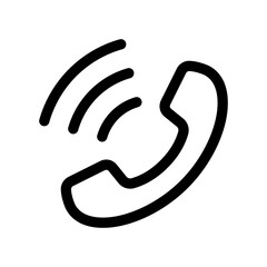 Telephone and communication icon, Phone  line style.