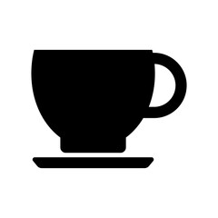 Tea cup and saucer icon. Cup a coffee concept  illustration.