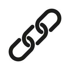 Chain, link icon. Hyperlink chain symbol. illustration
