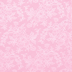 Pink wedding background like lace pattern. Subtle floral motif. Feminine colors. 