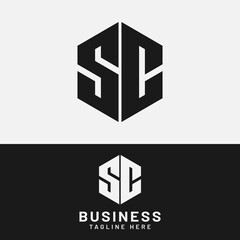 S C SC CS Letter Monogram Initial Logo Design Template. Suitable for General Sports Fitness Finance Construction Company Business Corporate Shop Apparel in Simple Modern Style Logo Design.