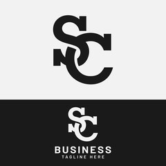 S C SC CS Letter Monogram Initial Logo Design Template. Suitable for General Sports Fitness Finance Construction Company Business Corporate Shop Apparel in Simple Modern Style Logo Design.
