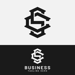 S C SC CS Letter Monogram Initial Logo Design Template. Suitable for General Sports Fitness Finance Construction Company Business Corporate Shop Apparel in Simple Modern Style Logo Design.