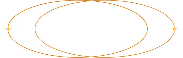 Aesthetic oval geometric line with star