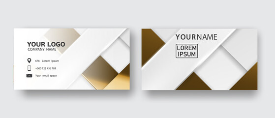 Fototapeta premium Beautiful modern creative business card vector template design layout in square size.