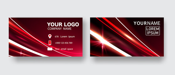 Beautiful modern creative business card vector template design layout in square size.