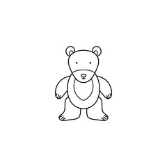 teddy bear on white