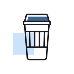 Takeaway paper coffee cup vector icon