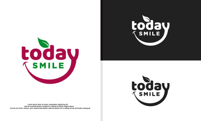 logo illustration vector graphic of typography smile for today.